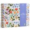 eeBoo Piece & Love: Artist Sketchbook - Flora's - 80 Pages, 9.5 x 7.5" Hardcover Spiral Book, 160 GSM, 108 LBS Drawing Paper, Cream w/ Flowers Cover